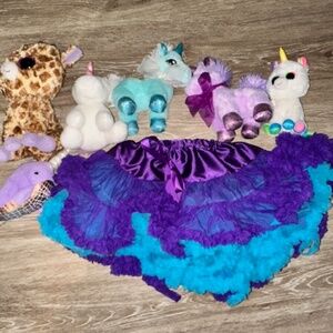 Stuffed animal Lovies and dress up Tutu. TY Beanie Babies Plush Toys. Stuffies.